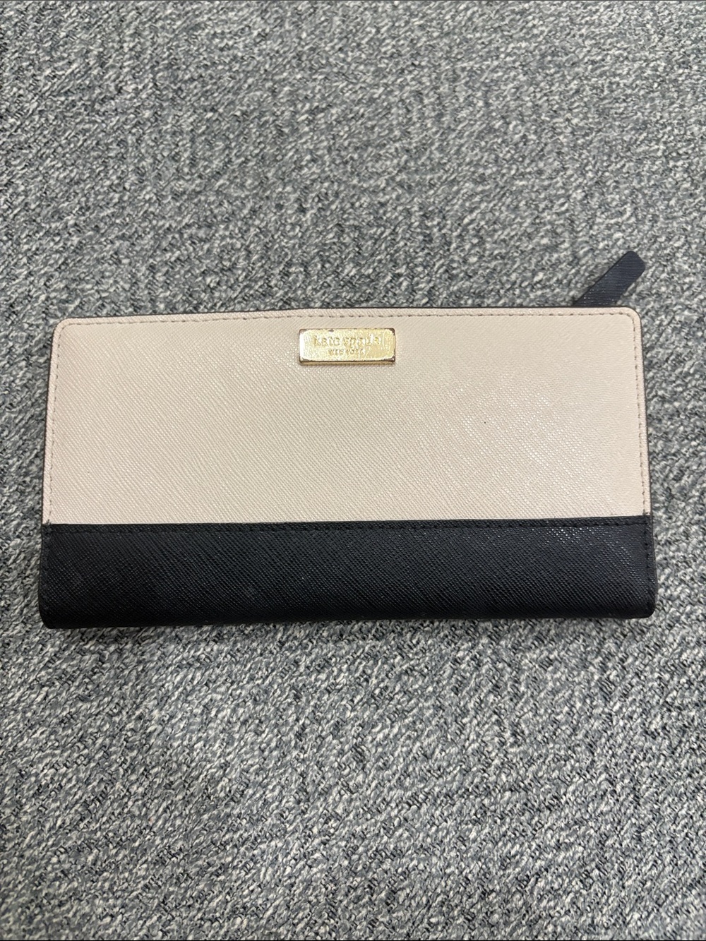 kate spade Two-Tone Wallet in Black & Cream